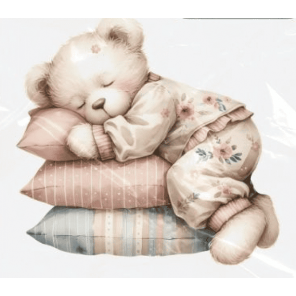 ESTAMPA FÁCIL - 9CM  X  9CM - URSINHO DORMINHOCO