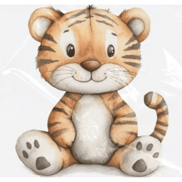 ESTAMPA FÁCIL - 9CM  X  9CM - TIGRE TOY