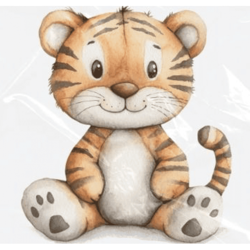 ESTAMPA FÁCIL - 9CM  X  9CM - TIGRE TOY