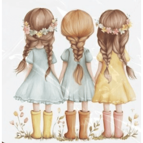 ESTAMPA FÁCIL - 9CM  X  9CM - BEST FRIENDS