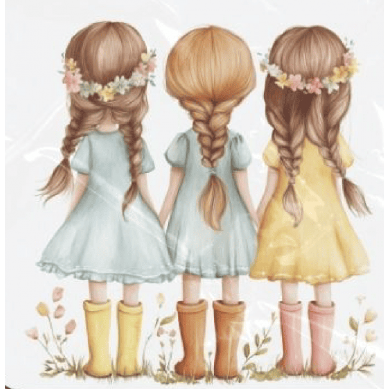 ESTAMPA FÁCIL - 9CM  X  9CM - BEST FRIENDS