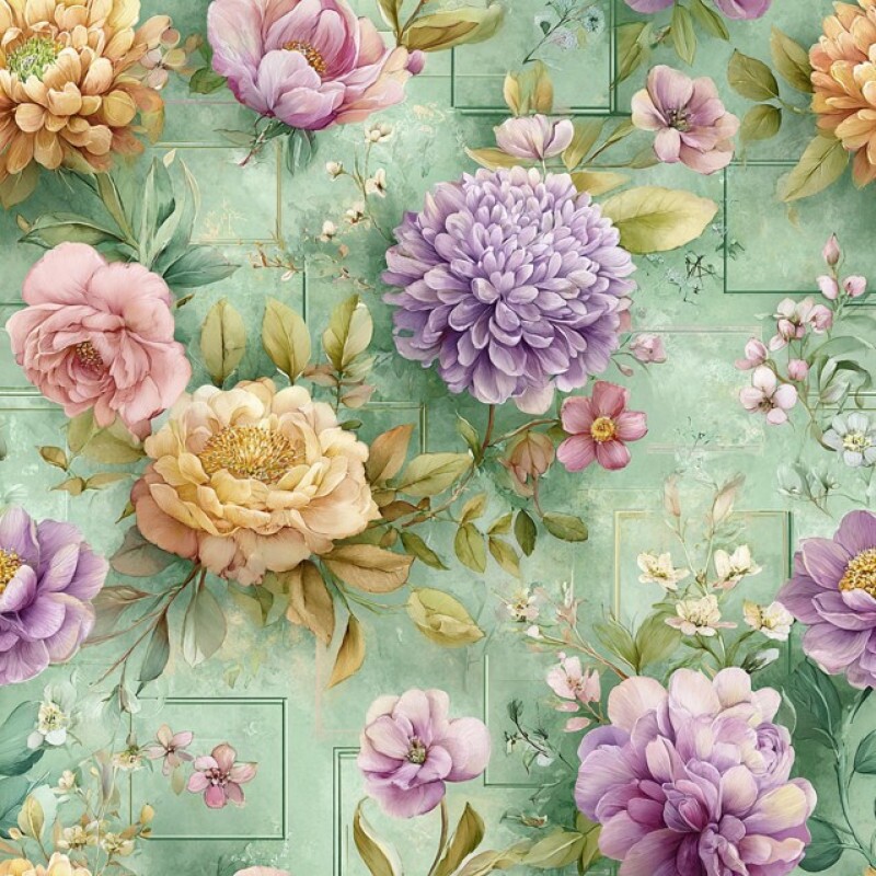 NV25 - TRICOL. PATCH FLORES PL - 100%ALGODÃO 02257/001D
