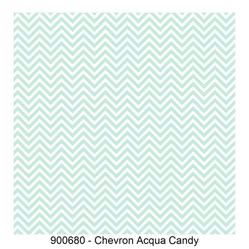 TRICOL. BASICS CHEVRON ACQUA CANDY - 100% ALGODÃO