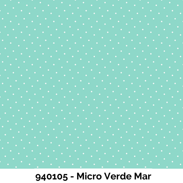 TRICOL. MICRO POÁ VERDE MAR- 100% ALGODÃO