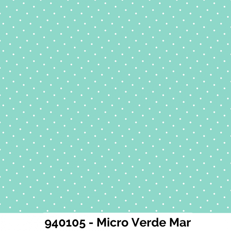 TRICOL. MICRO POÁ VERDE MAR- 100% ALGODÃO