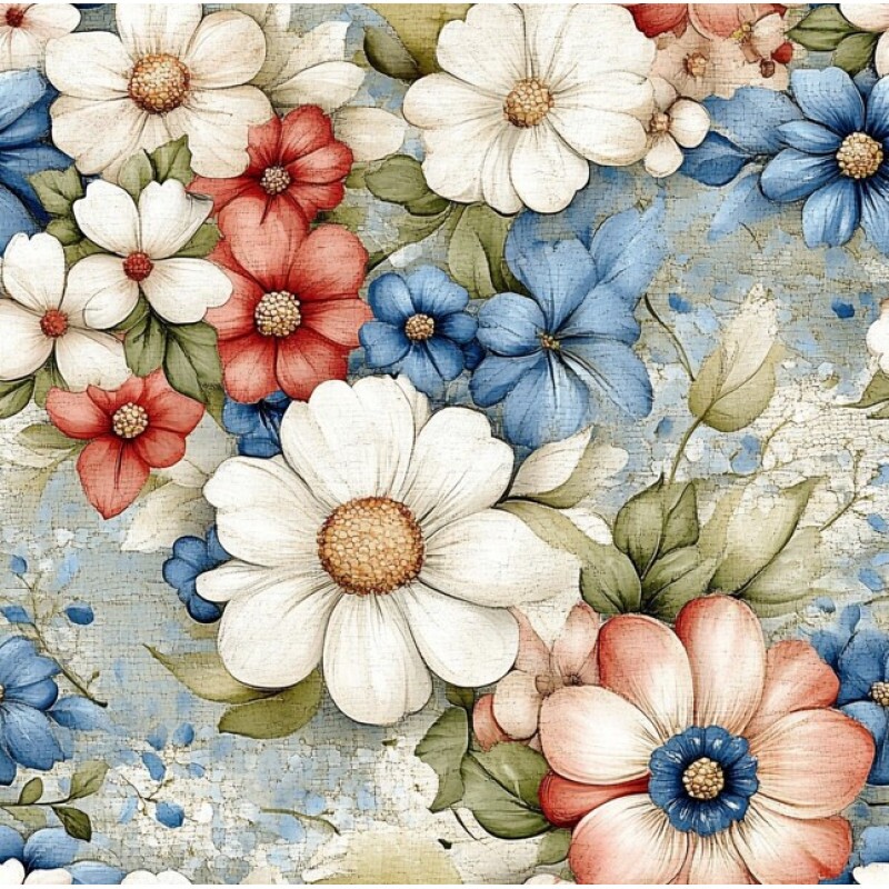 ST25 - TRICOL. VC FLORAL - 100% ALGODÃO 00383/001D