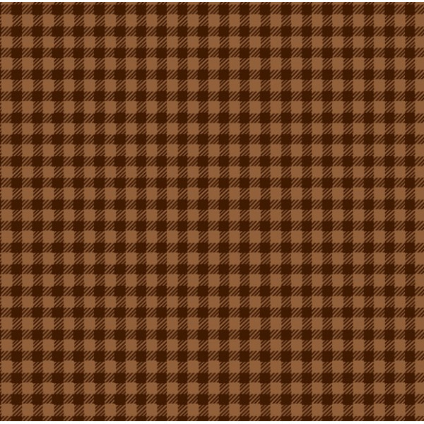 TRICOL. XADREZ MARROM - 100% ALGODÃO 06906/0303