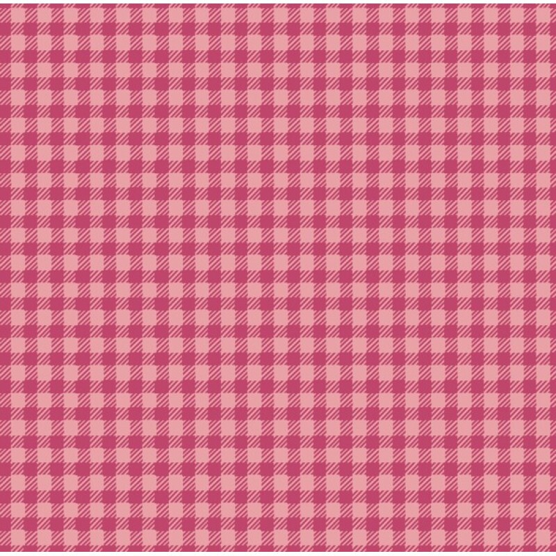 TRICOL. XADREZ ROSA CHICLETE - 100% ALGODÃO 06906/0240