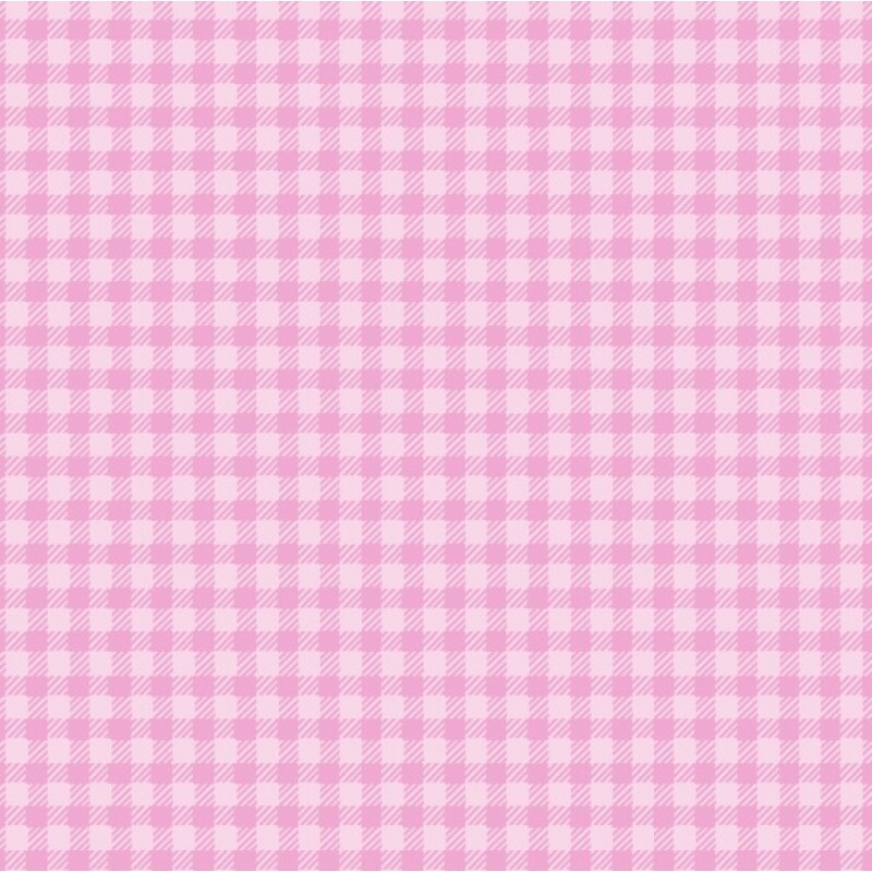 TRICOL. XADREZ ROSA BEBÊ - 100% ALGODÃO 06906/0239