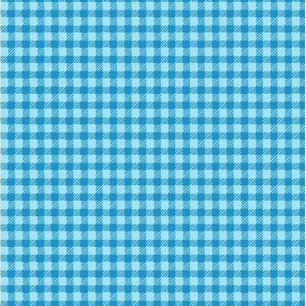 TRICOL. XADREZ AZUL BEBÊ 100% ALGODÃO - 06906/0304