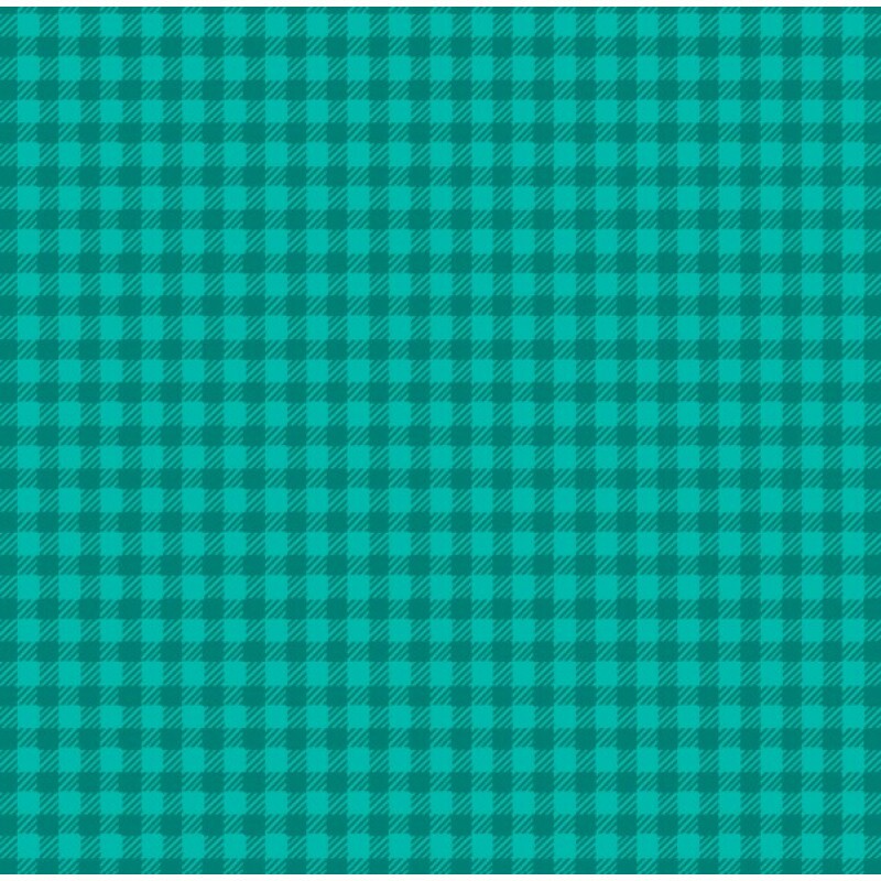 TRICOL. XADREZ VERDE ESMERALDA - 100% ALGODÃO - 06906/0245