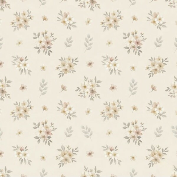 JL26 - TRICOL. COLEÇÃO BED TIME - FLORZINHAS - 100% ALGODÃO A5826/001