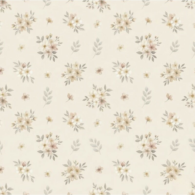 JL26 - TRICOL. COLEÇÃO BED TIME - FLORZINHAS - 100% ALGODÃO A5826/001