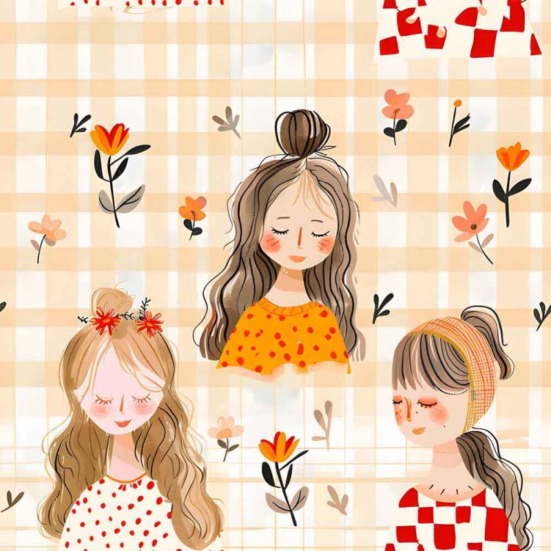 TRICOL. MENINAS 01 - 100% ALGODÃO DIGITAL