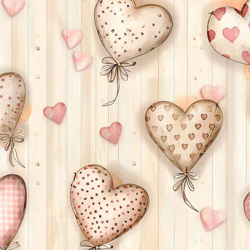 TRIC. EST. CUTE HEARTS NURSERY -  100% ALGODÃO - 92554-001