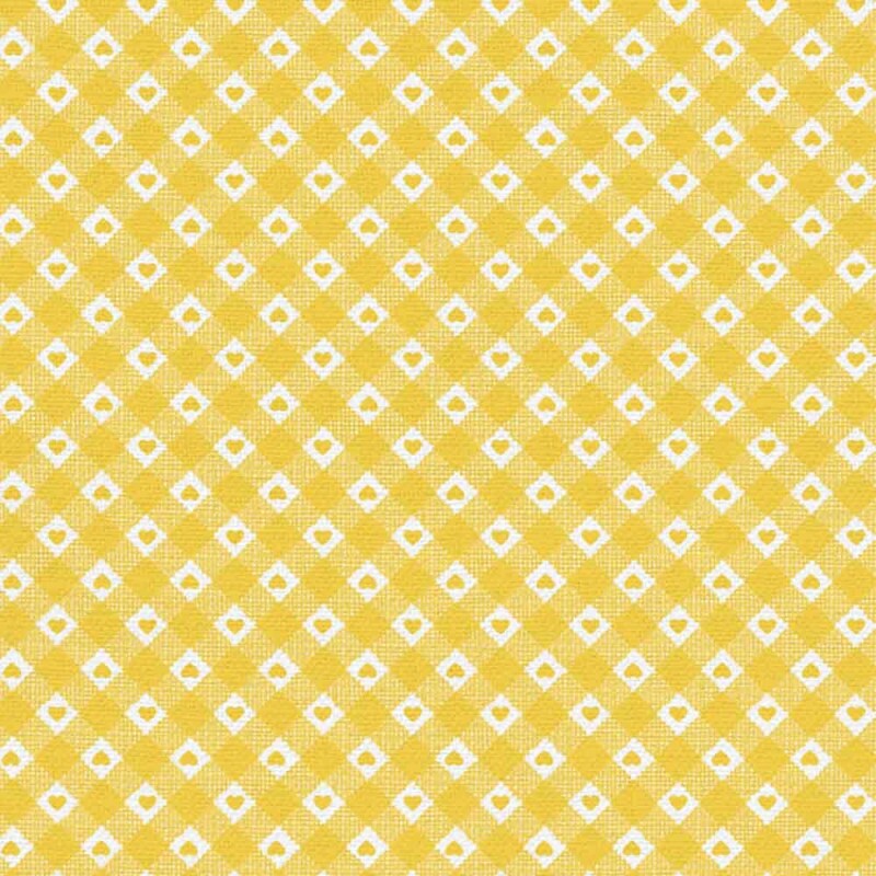 TRICOL. LINHA CRIATIVA CORAÇÃO COUNTRY AMARELO - 100% ALGODÃO
