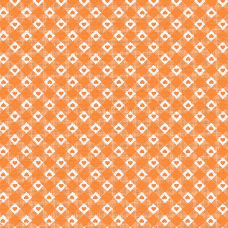 TRICOL. LINHA CRIATIVA CORAÇÃO COUNTRY LARANJA - 100% ALGODÃO
