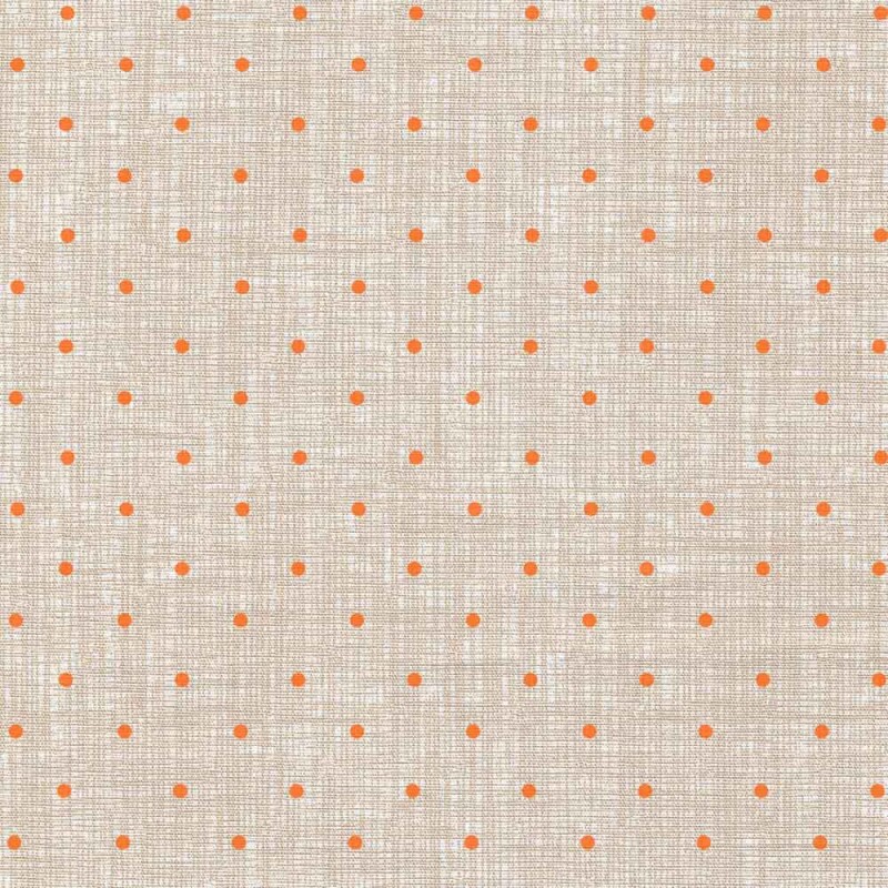 TRICOL. LINHA CRIATIVA POÁ NO LINHO LARANJA - 100% ALGODÃO