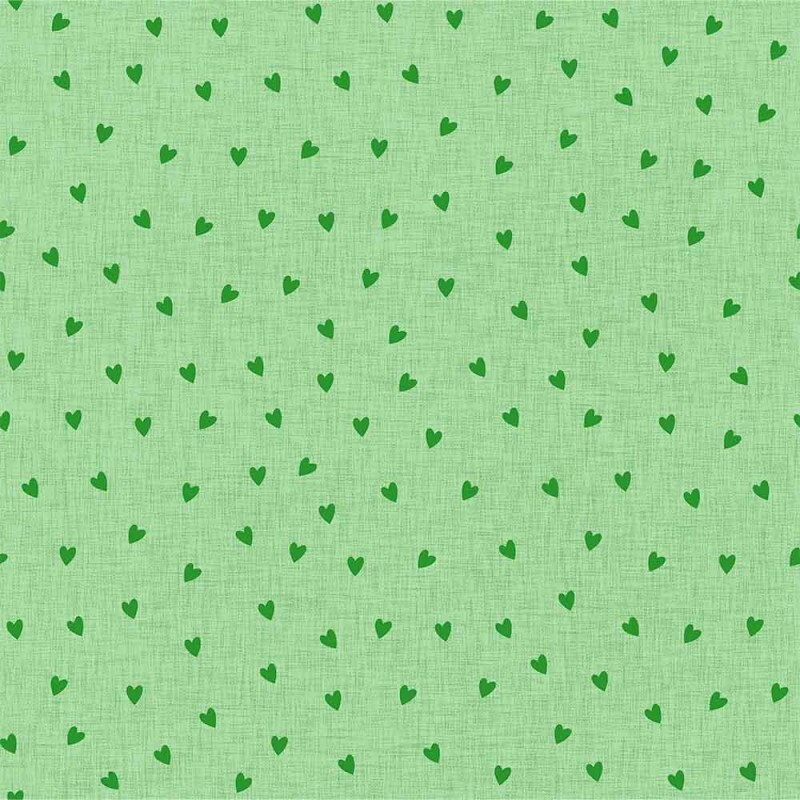 TRICOL. LINHA CRIATIVA CORACAO COM TEXTURA VERDE CLARO - 100% ALGODAO