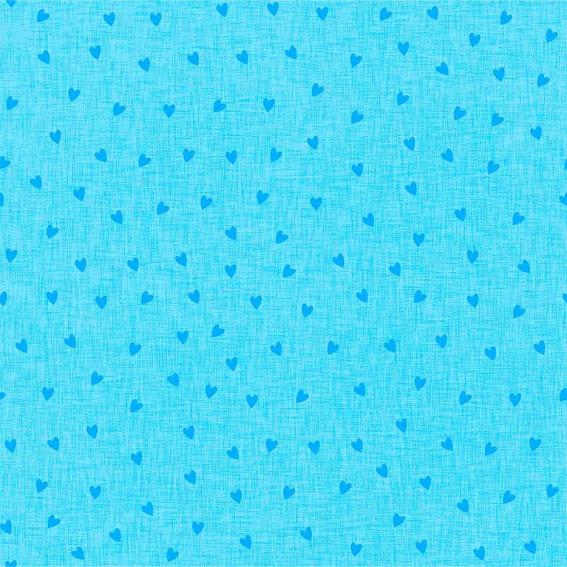 TRICOL. LINHA CRIATIVA CORACAO COM TEXTURA AZUL CANDY - 100% ALGODAO