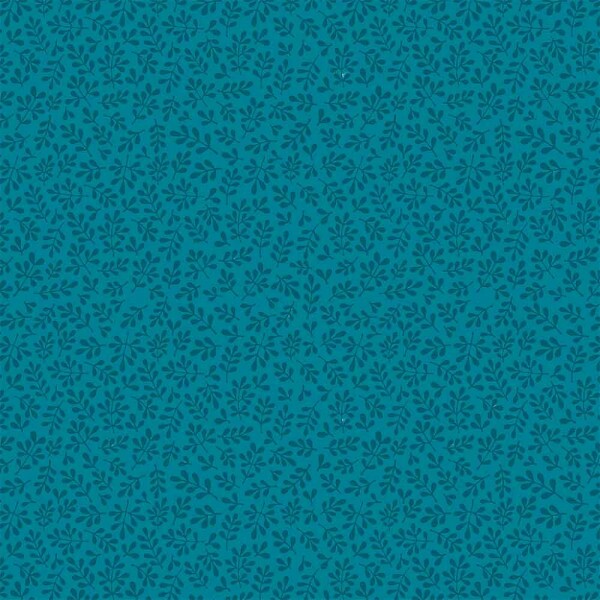 TRICOL. LINHA CRIATIVA FOLHINHAS AZUL PETRÓLEO - 100% ALGODAO