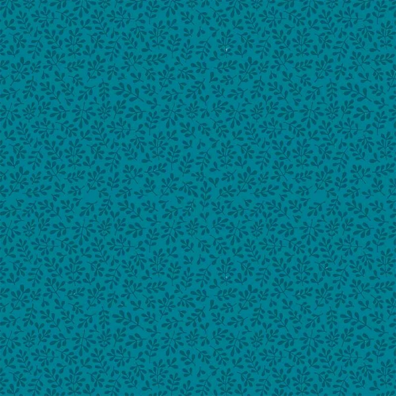 TRICOL. LINHA CRIATIVA FOLHINHAS AZUL PETRÓLEO - 100% ALGODAO