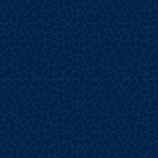 TRICOL. LINHA CRIATIVA FOLHINHAS AZUL MARINHO - 100% ALGODAO