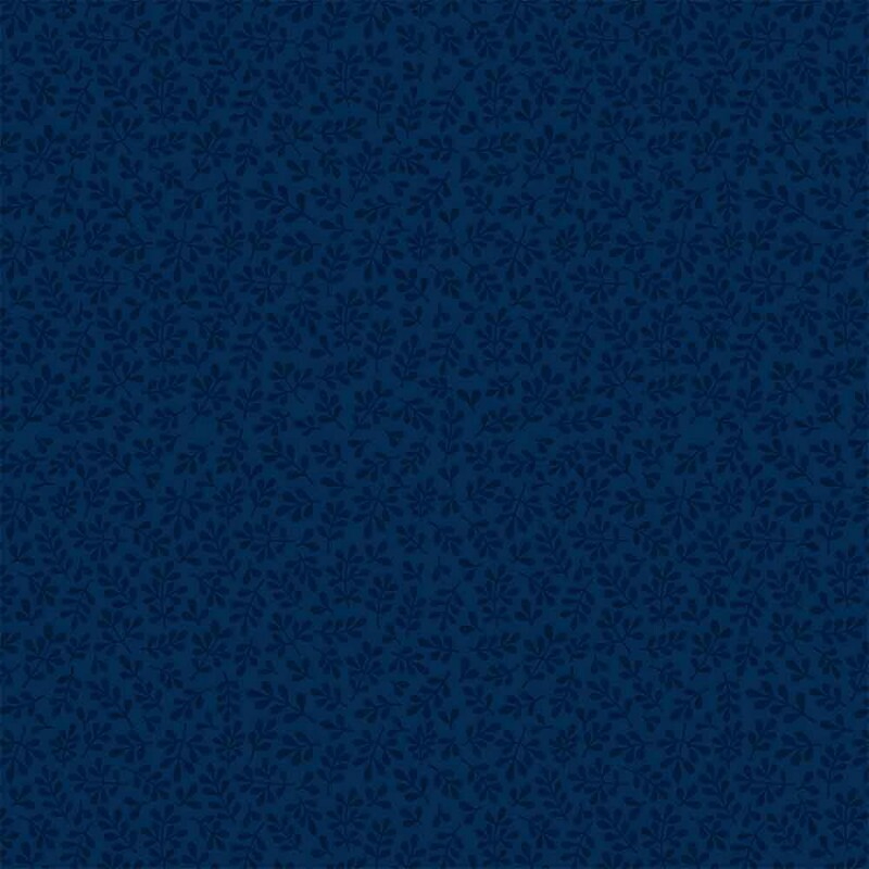 TRICOL. LINHA CRIATIVA FOLHINHAS AZUL MARINHO - 100% ALGODAO
