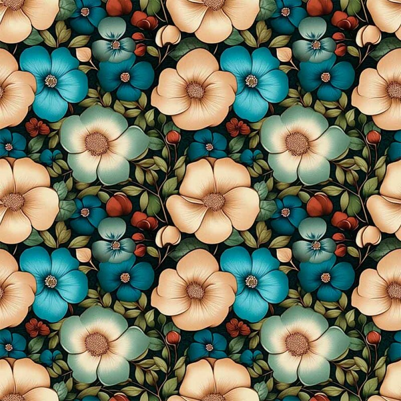 MI25 - TRICOL. DIGITAL 100% ALGODAO COLEÇÃO CAFFÈ E FIORI FLORES CF - 93627/001D