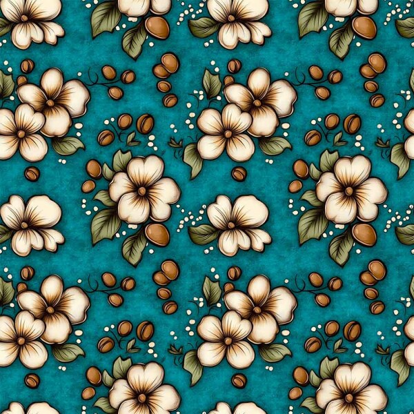 MI25 - TRICOL. DIGITAL 100% ALGODAO COLEÇÃO CAFFÈ E FIORI FLORES E GRÃOS - 93631/001D