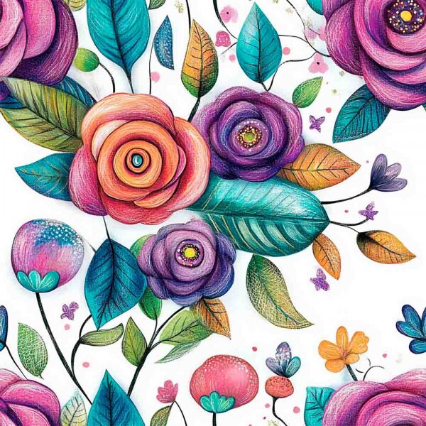 MI25 - TRICOL. DIGITAL 100% ALGODAO COLEÇÃO RADIANCE - FLORAL RADIANCE 1 - 93588/001D