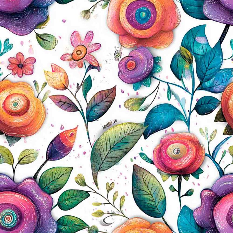 MI25 - TRICOL. DIGITAL 100% ALGODAO COLEÇÃO RADIANCE - FLORAL RADIANCE 2 - 93589/001D