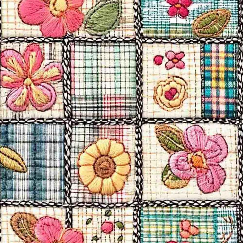 JN25 - TRICOL. DIGITAL 100% ALGODAO -  COLEÇÃO SOPHIE - SOPHIE FLOR TARTAN