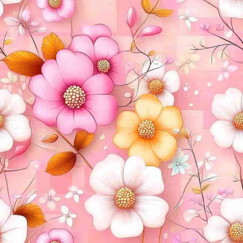 JN25 - TRICOL. DIGITAL 100% ALGODAO -  COLEÇÃO SUNNY DAYS - SUNNY SMALL FLOWERS
