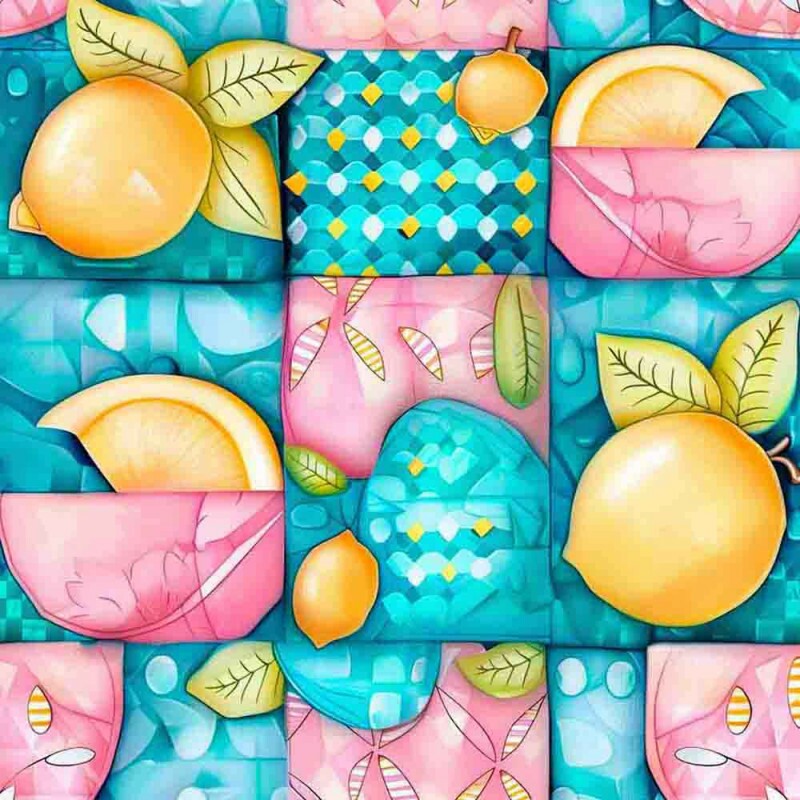 JN25 - TRICOL. DIGITAL 100% ALGODAO -  COLEÇÃO FRUTAS - TROPI LIMÃO