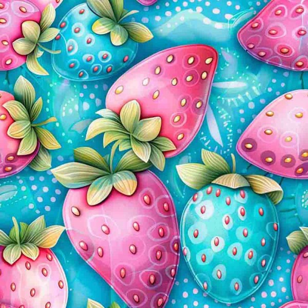 JN25 - TRICOL. DIGITAL 100% ALGODAO -  COLEÇÃO FRUTAS - TROPI MORANGO