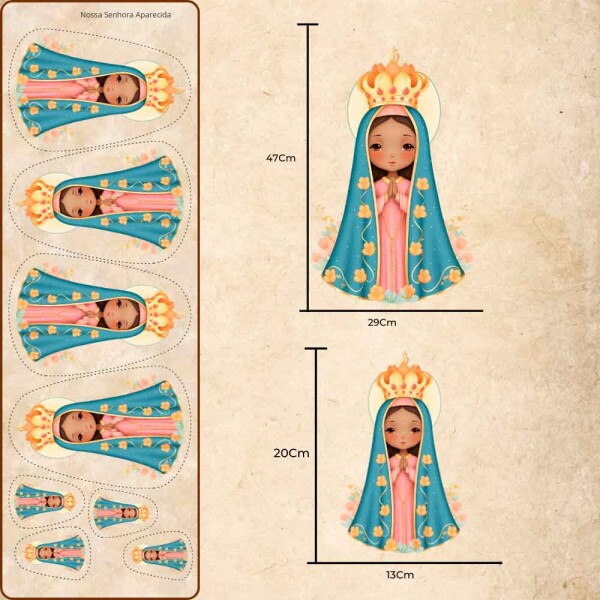 MI25 - TRICOL. DIGITAL 100% ALGODAO  - NOSSA SENHORA APARECIDA - 98903/001D