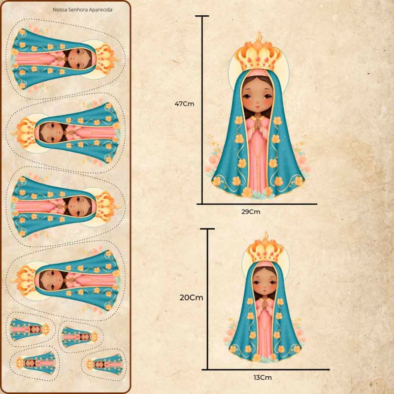 MI25 - TRICOL. DIGITAL 100% ALGODAO  - NOSSA SENHORA APARECIDA - 98903/001D