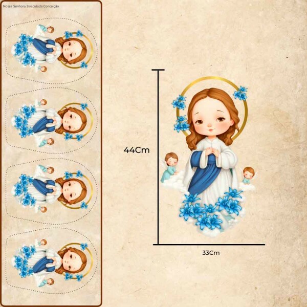 MI25 - TRICOL. DIGITAL 100% ALGODAO  - NOSSA SENHORA IMACULADA CONCEIÇÃO - 98858/001D