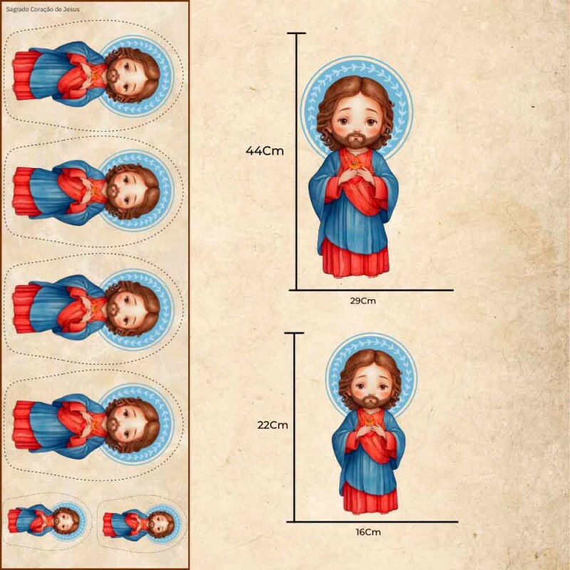 MI25 - TRICOL. DIGITAL 100% ALGODAO  - SAGRADO CORAÇÃO DE JESUS - 98857/001D