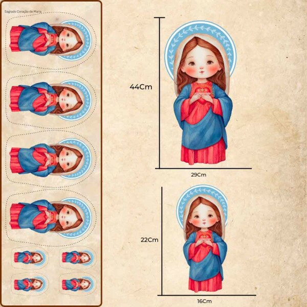 MI25 - TRICOL. DIGITAL 100% ALGODAO  - SAGRADO CORAÇÃO DE MARIA - 98856/001D