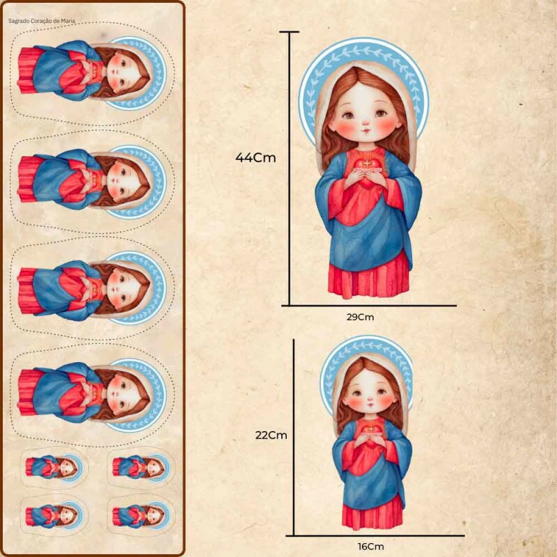 MI25 - TRICOL. DIGITAL 100% ALGODAO  - SAGRADO CORAÇÃO DE MARIA - 98856/001D