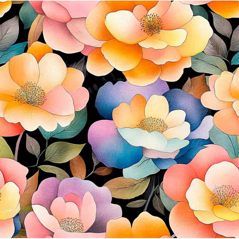 MG25 -TRICOL. WATER PEONIES - 100% ALGODÃO - 96611/001D