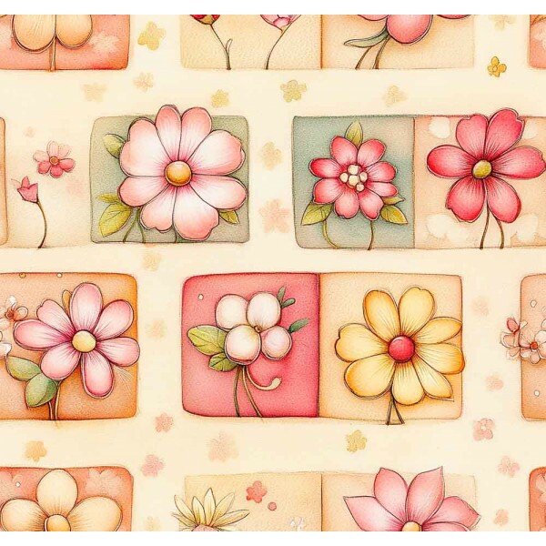 ST25 - TRICOL. MF PATCH FLORES 100% ALGODÃO DIGITAL - 97618/001D