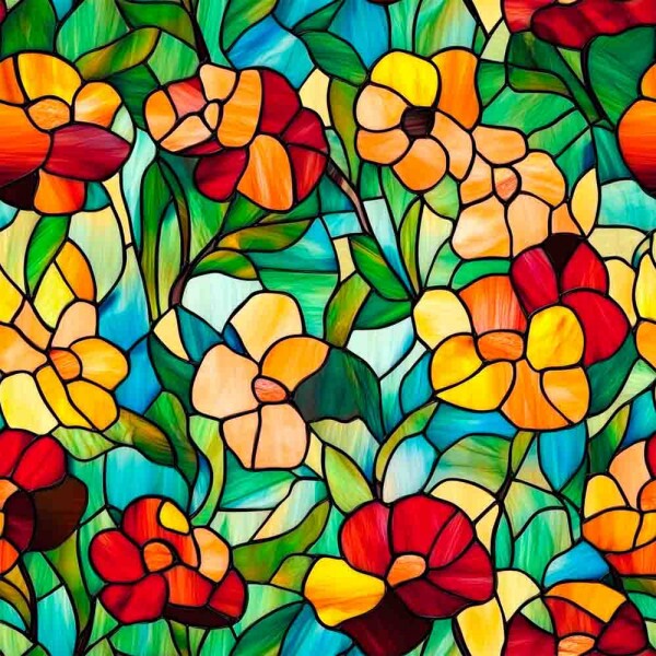 ST25 - TRICOL. MOSAICO VITRAL VERDE 100% ALGODÃO DIGITAL - 97997/001D