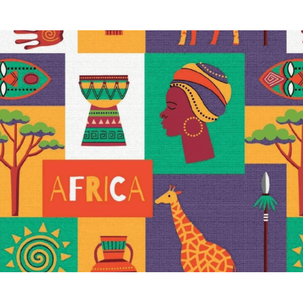 OT25 - TRICOL. COLEÇÃO ÁFRICA - 8 - 100% ALGODÃO - 03864/001D