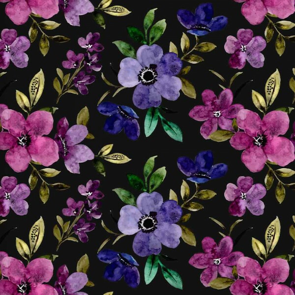 TRICOL. FLORAL BERLIM - 100% ALGODÃO DIGITAL