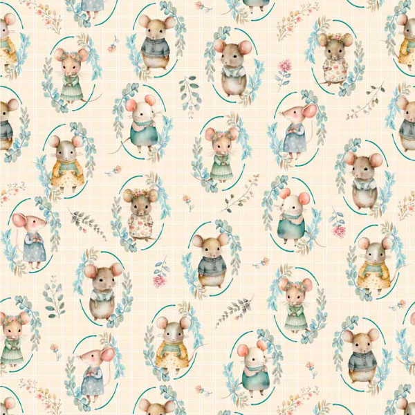 TRICOL. MOUSE FAMILY - 100% ALGODÃO DIGITAL
