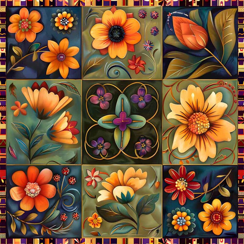 TRICOL. AZULEJO 4 - 100% ALGODÃO DIGITAL