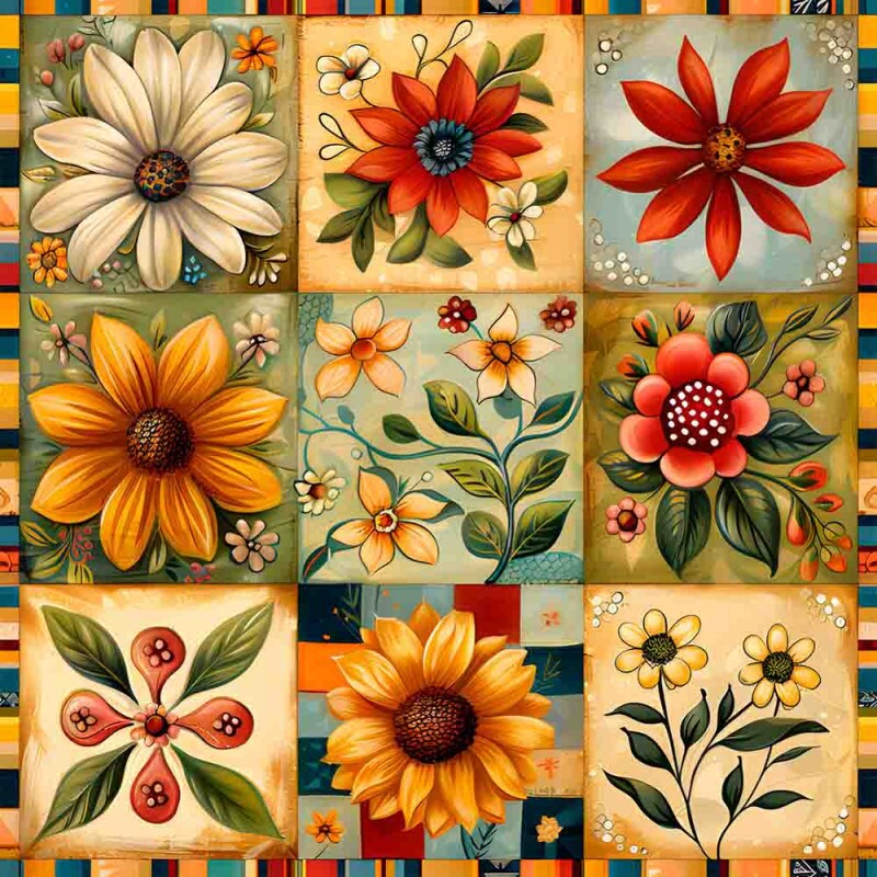 TRICOL. AZULEJO 5 - 100% ALGODÃO DIGITAL